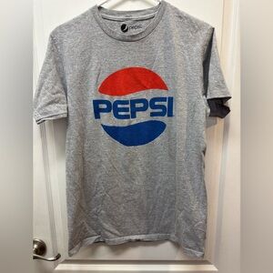 Men’s Pepsi Logo Gray Short Sleeve Tee Shirt Size Medium